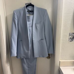 Zara Blue Blazer Modern Minimalist Design